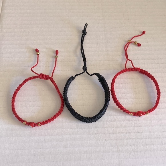 EVIL EYE Hand Woven Bracelet Set of Three - Picture 4 of 5